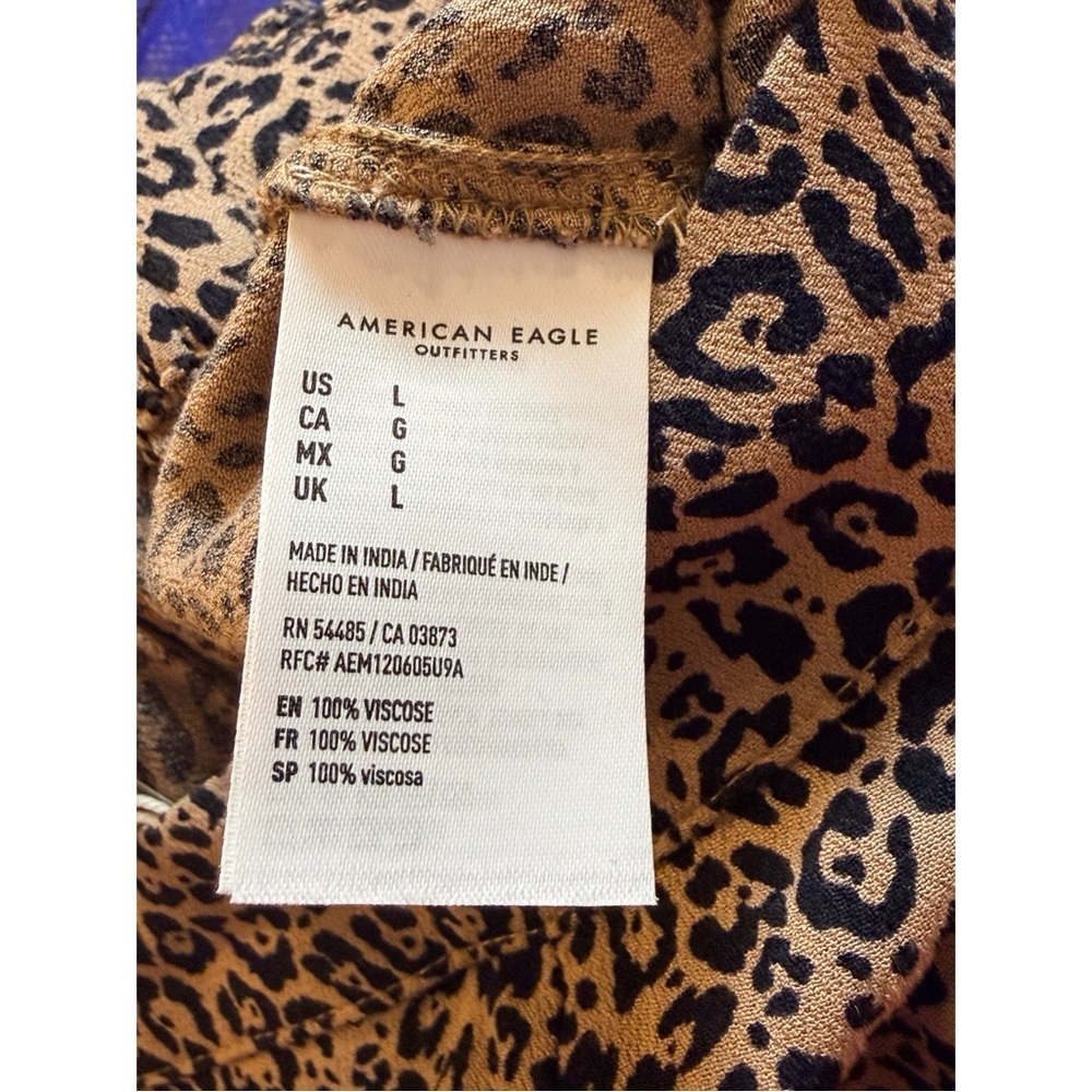 🖤🐆 NWT American Eagle Leopard Print Pull-On Shorts | Size L - Picture 9 of 13